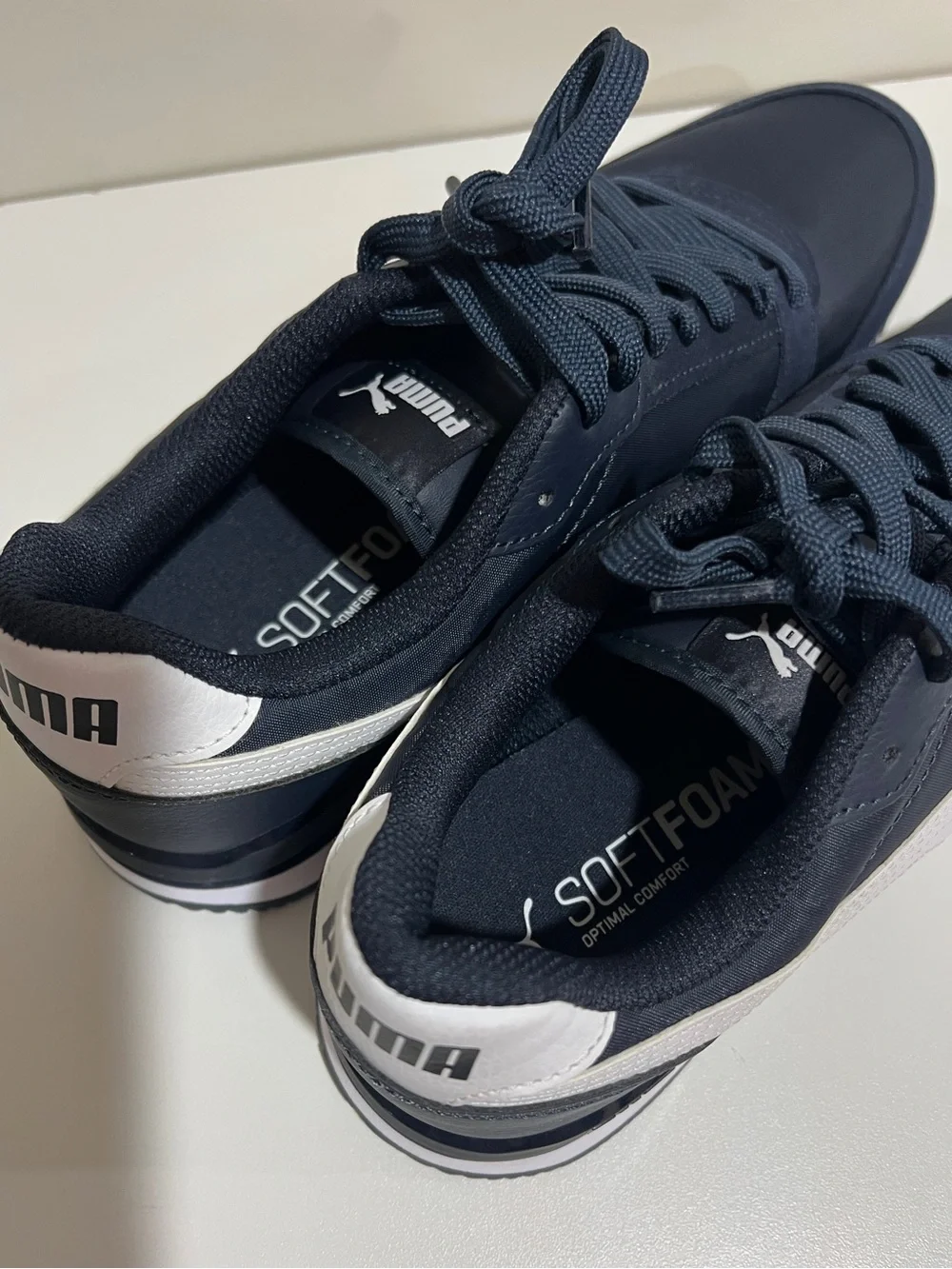 NEW Puma Men’s ST Runner V3 Navy and White Classic Sneakers
